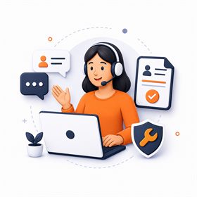 After-sales customer support and complaint handling illustration