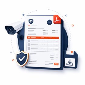 Professional CCTV quotation PDF illustration